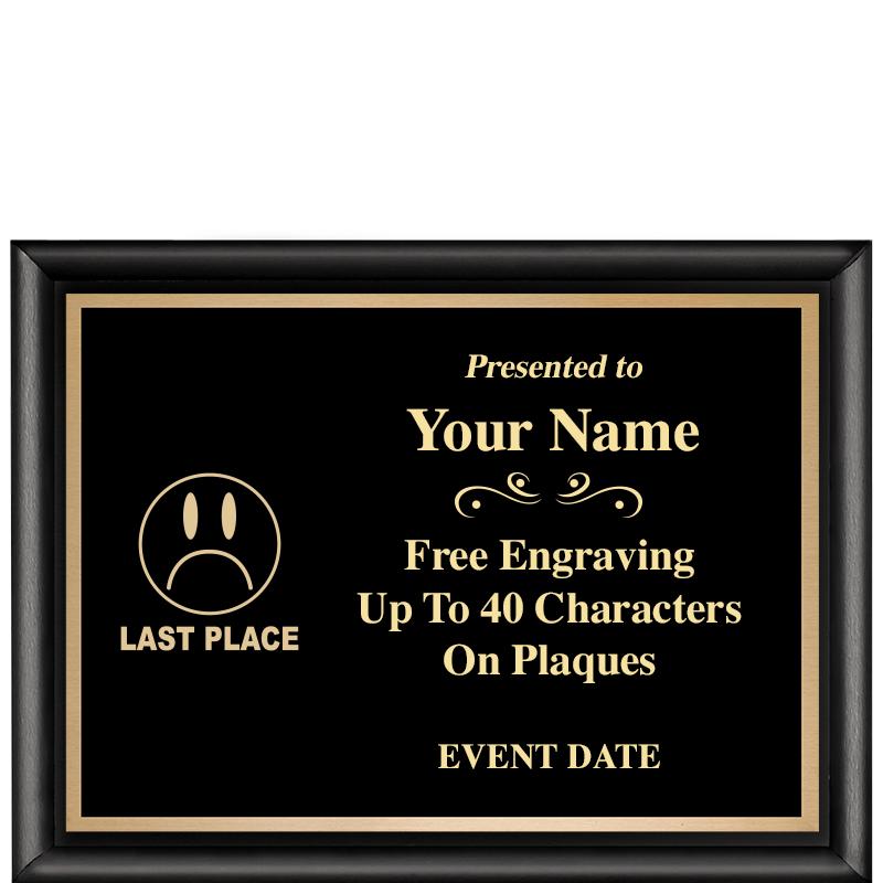 8X6 CLASSIC BLACK SHINY PLAQUE