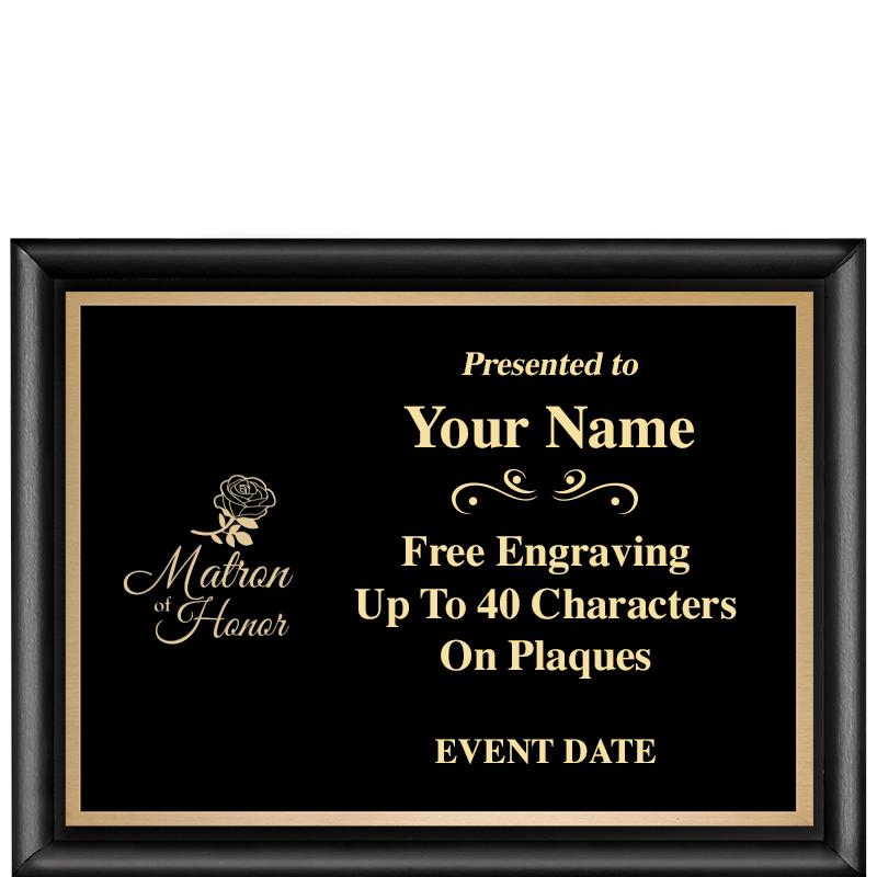 8X6 CLASSIC BLACK SHINY PLAQUE