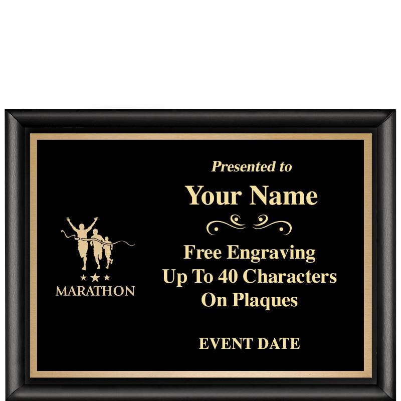 8X6 CLASSIC BLACK SHINY PLAQUE