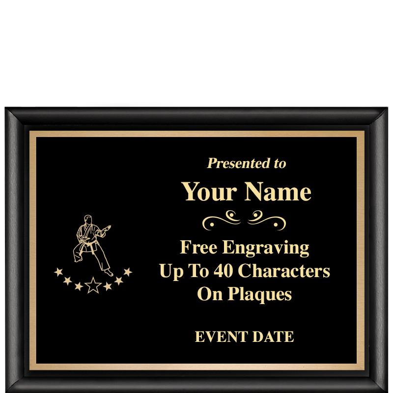 8X6 CLASSIC BLACK SHINY PLAQUE