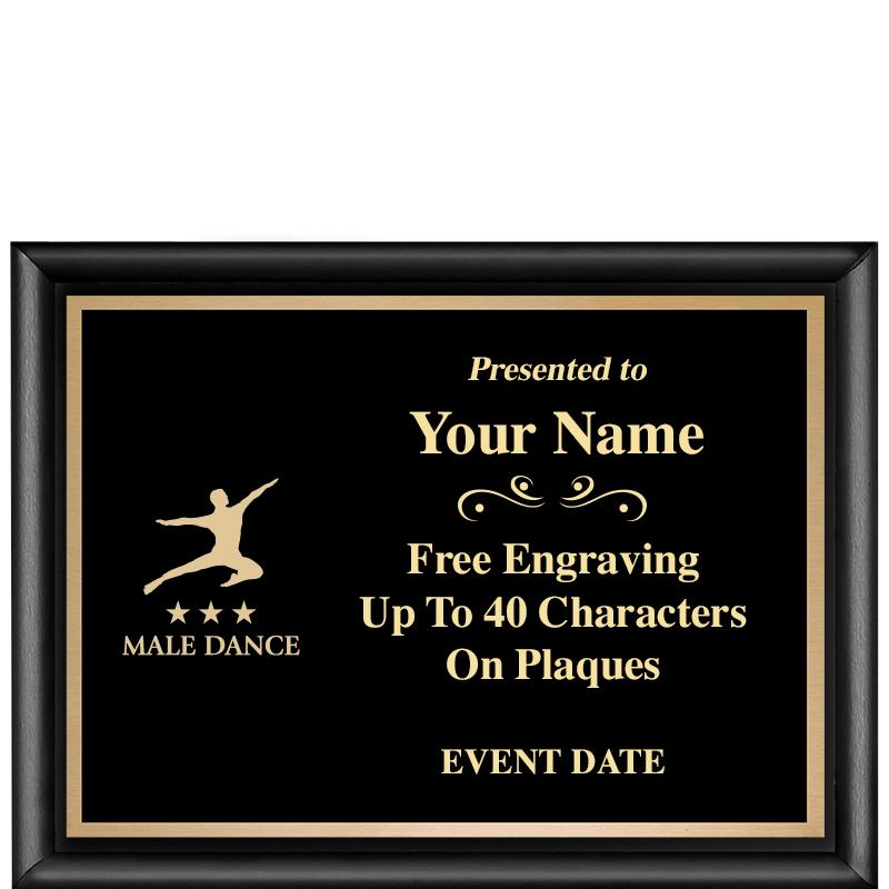 8X6 CLASSIC BLACK SHINY PLAQUE