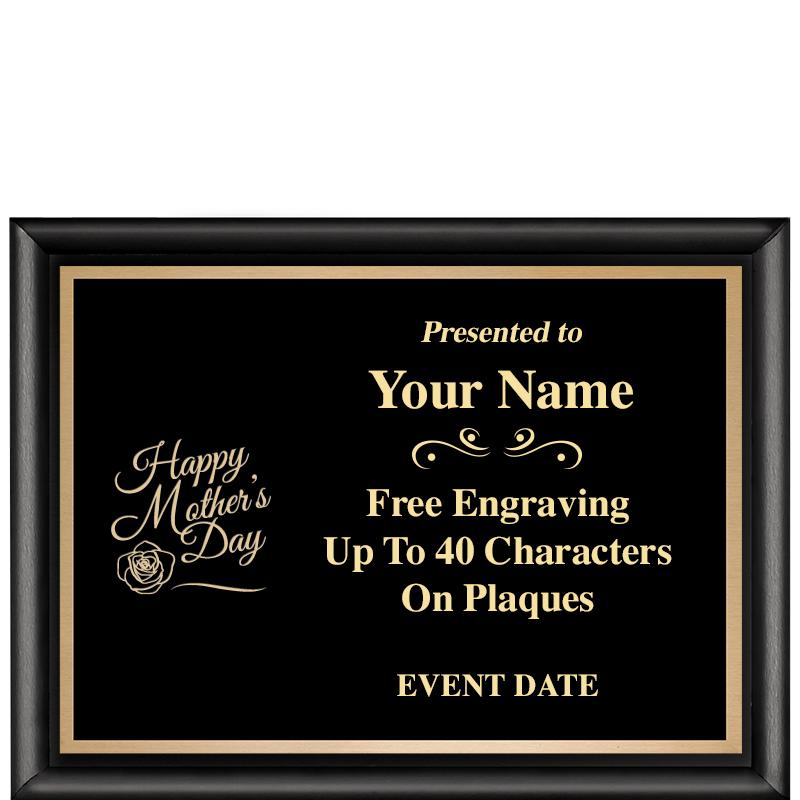 8X6 CLASSIC BLACK SHINY PLAQUE