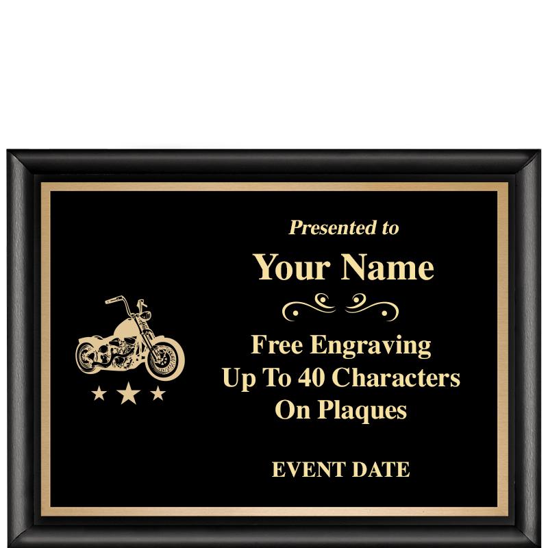 8X6 CLASSIC BLACK SHINY PLAQUE