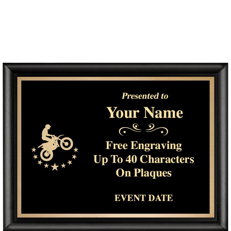 8X6 CLASSIC BLACK SHINY PLAQUE