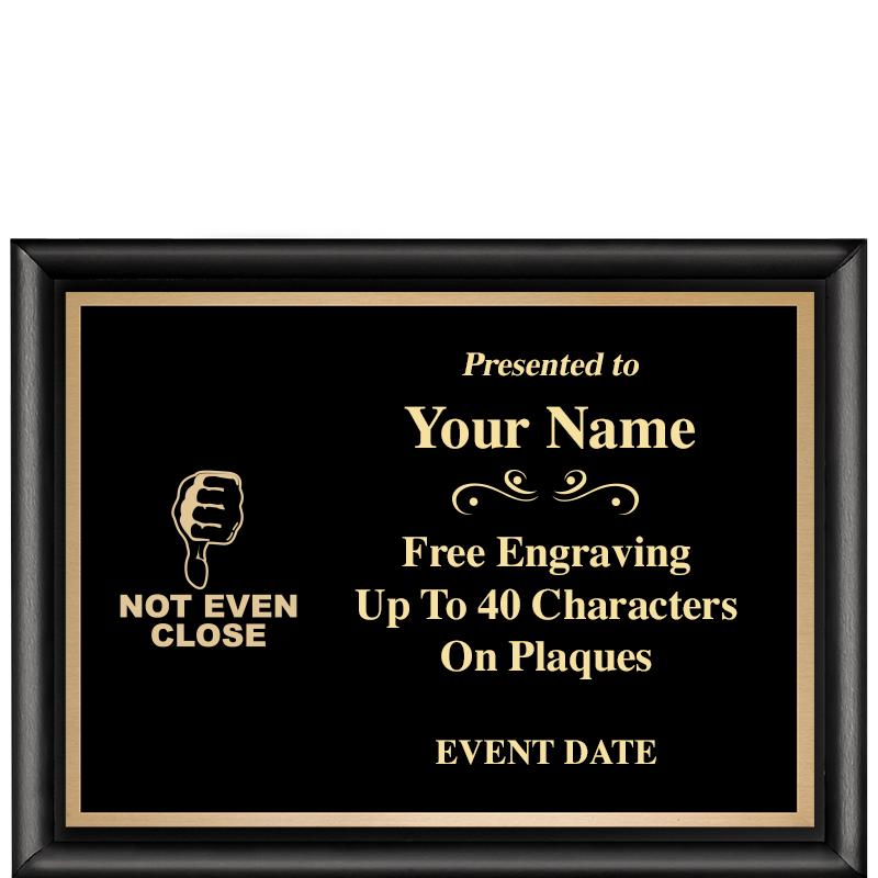 8X6 CLASSIC BLACK SHINY PLAQUE