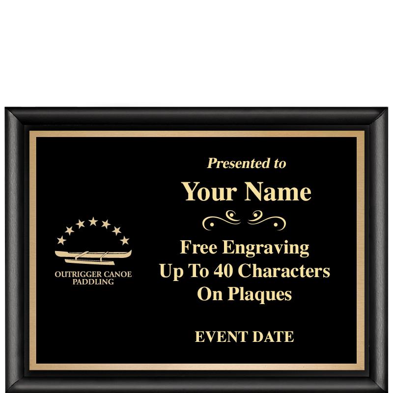 8X6 CLASSIC BLACK SHINY PLAQUE