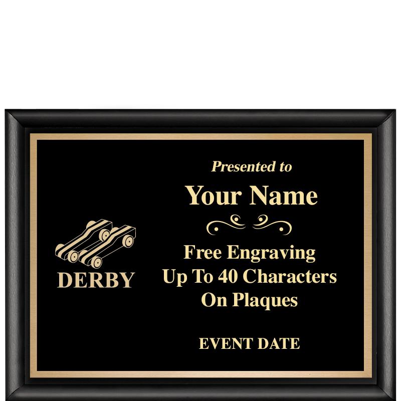 8X6 CLASSIC BLACK SHINY PLAQUE