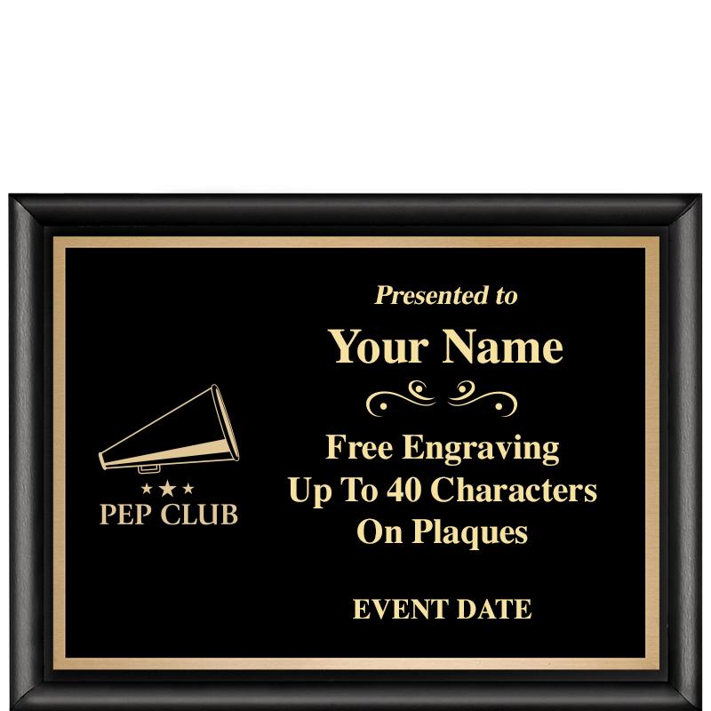 8X6 CLASSIC BLACK SHINY PLAQUE