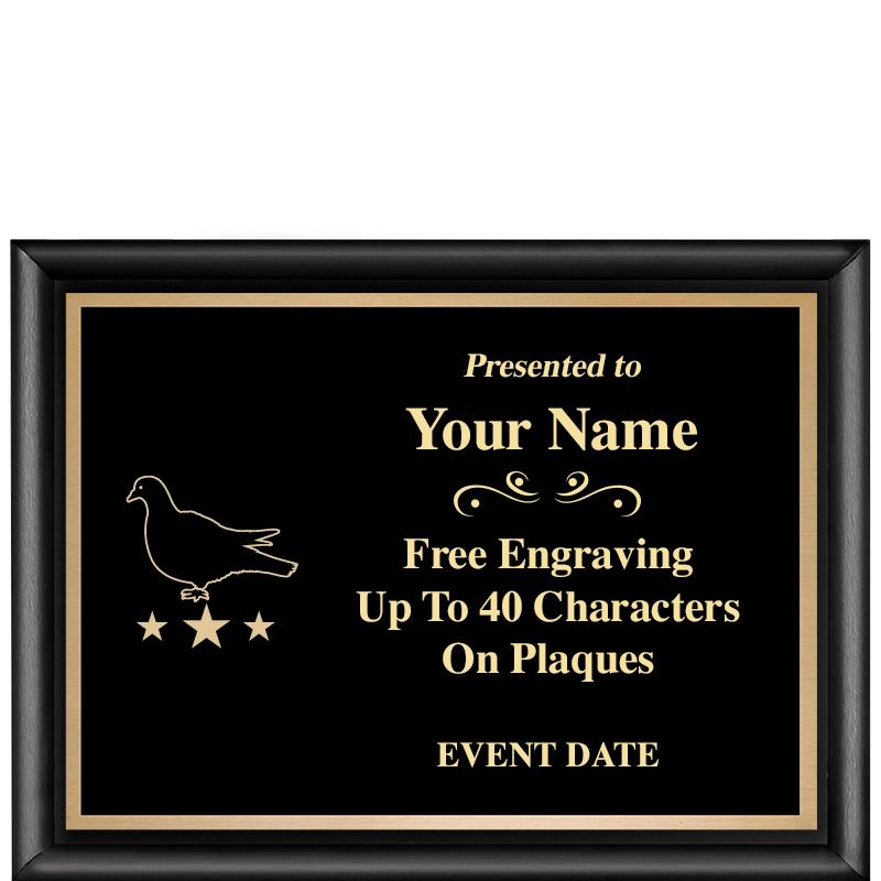 8X6 CLASSIC BLACK SHINY PLAQUE