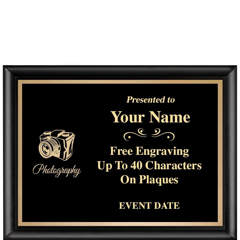 8X6 CLASSIC BLACK SHINY PLAQUE