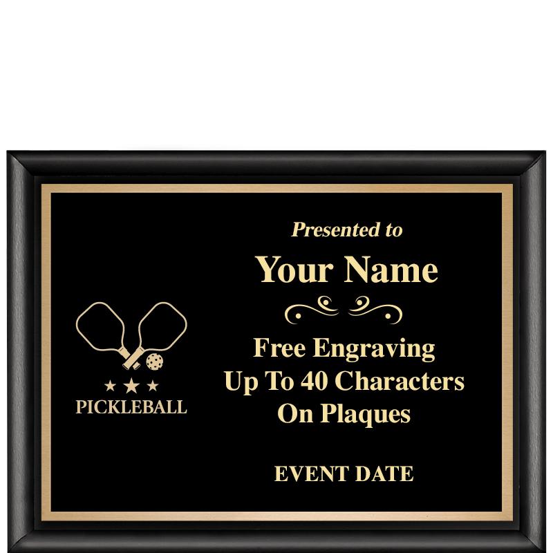 8X6 CLASSIC BLACK SHINY PLAQUE