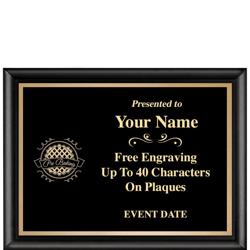 8X6 CLASSIC BLACK SHINY PLAQUE