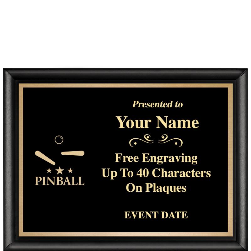 8X6 CLASSIC BLACK SHINY PLAQUE