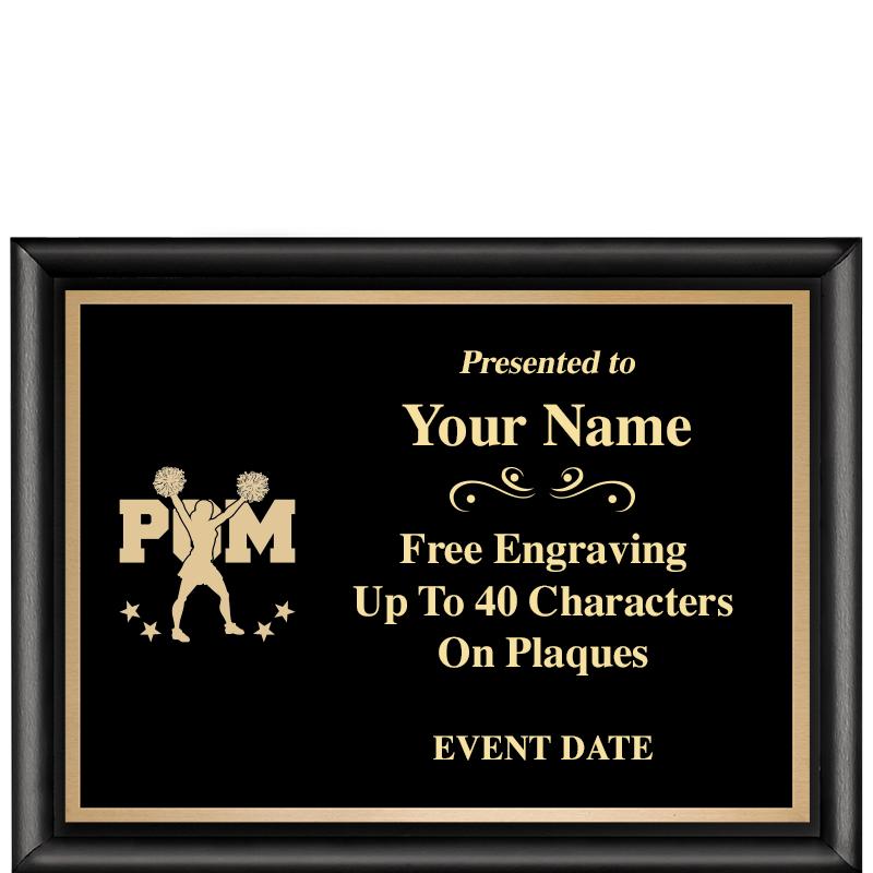 8X6 CLASSIC BLACK SHINY PLAQUE