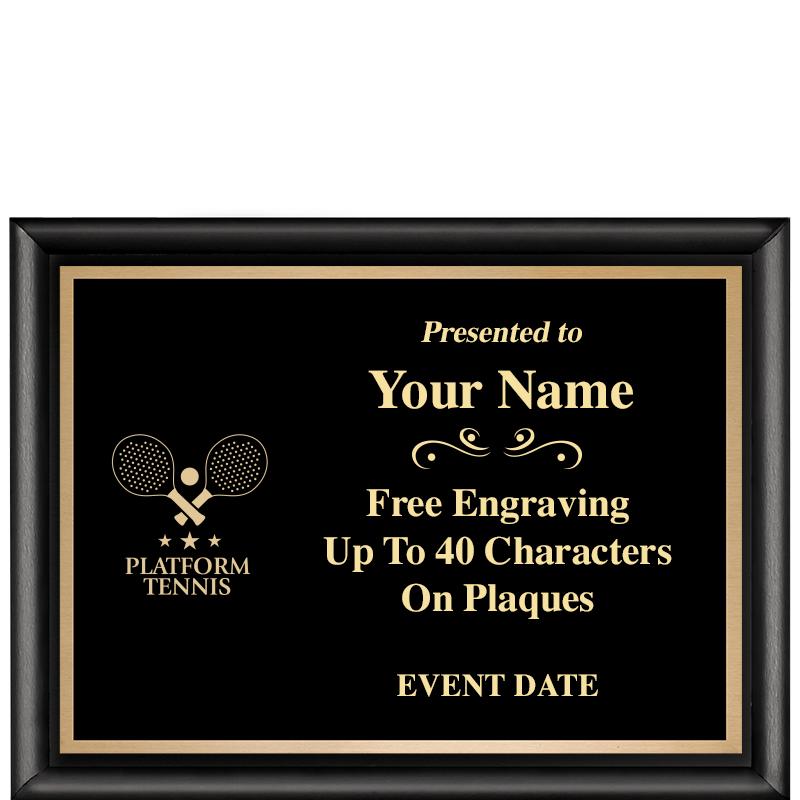 8X6 CLASSIC BLACK SHINY PLAQUE