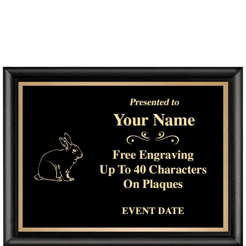 8X6 CLASSIC BLACK SHINY PLAQUE