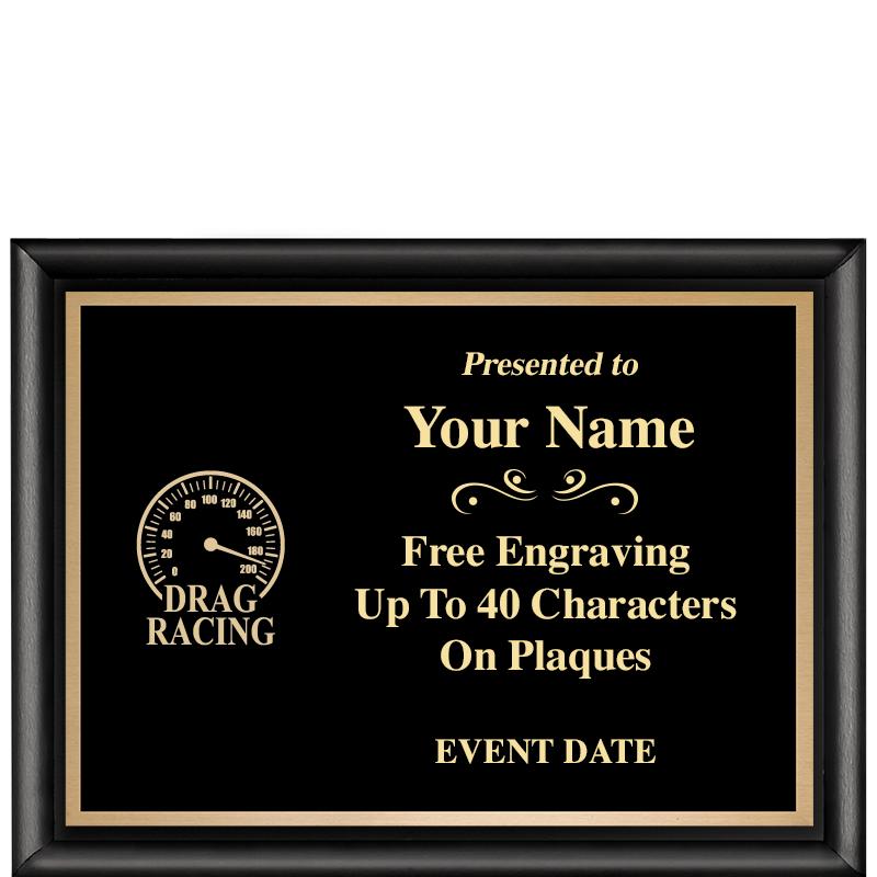 8X6 CLASSIC BLACK SHINY PLAQUE
