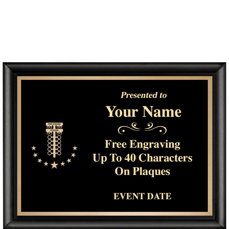 8X6 CLASSIC BLACK SHINY PLAQUE