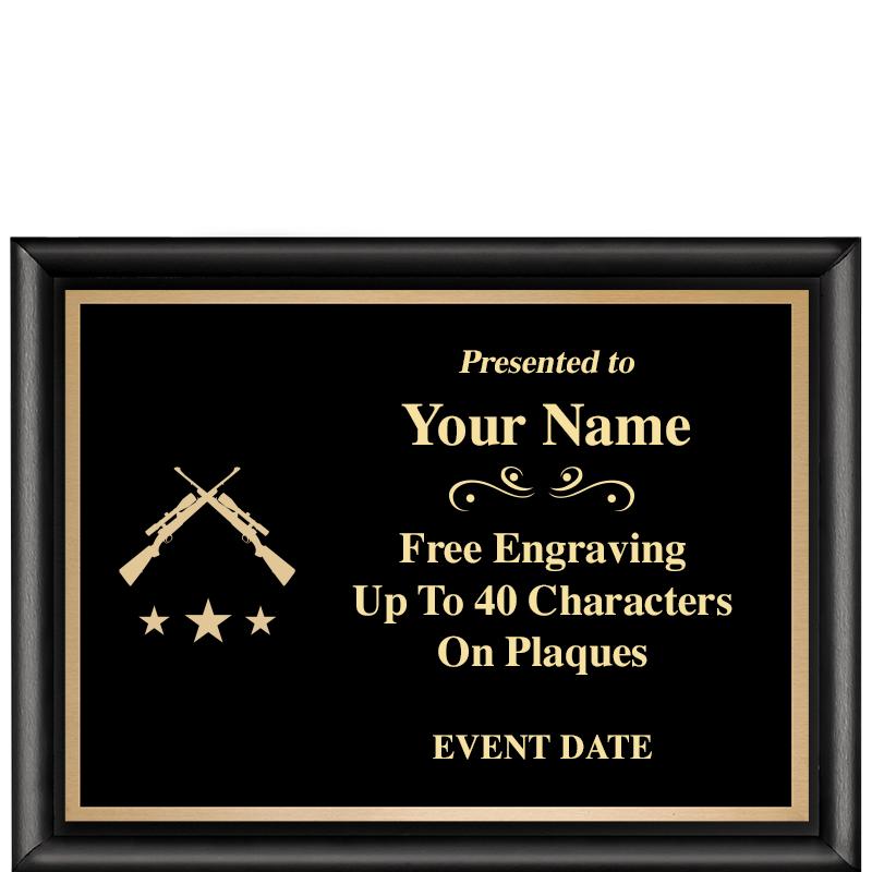 8X6 CLASSIC BLACK SHINY PLAQUE