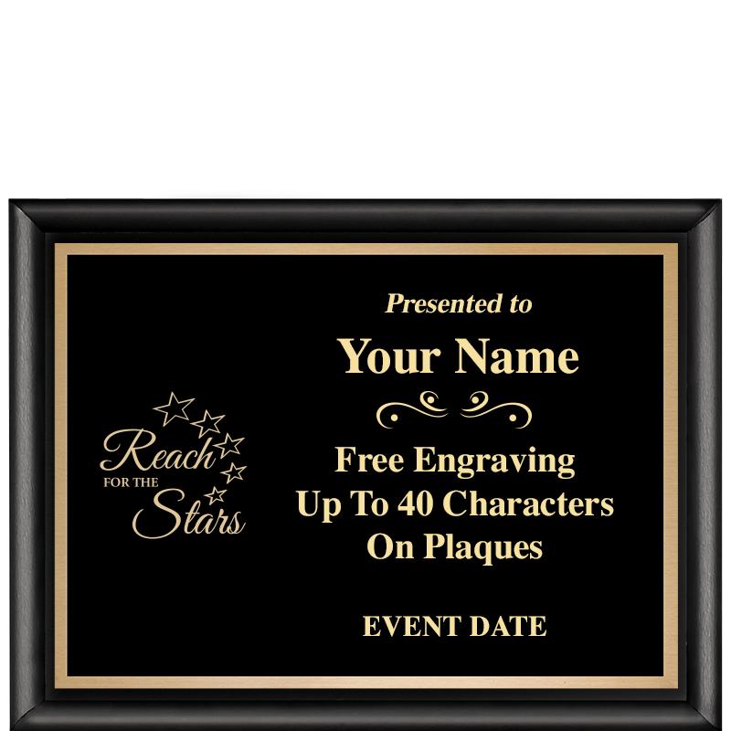 8X6 CLASSIC BLACK SHINY PLAQUE