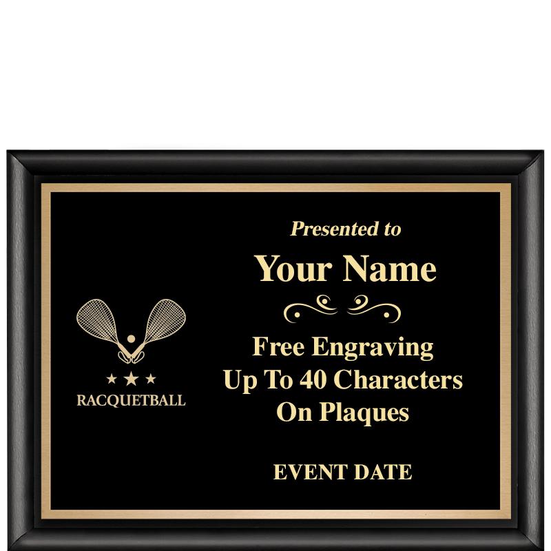 8X6 CLASSIC BLACK SHINY PLAQUE