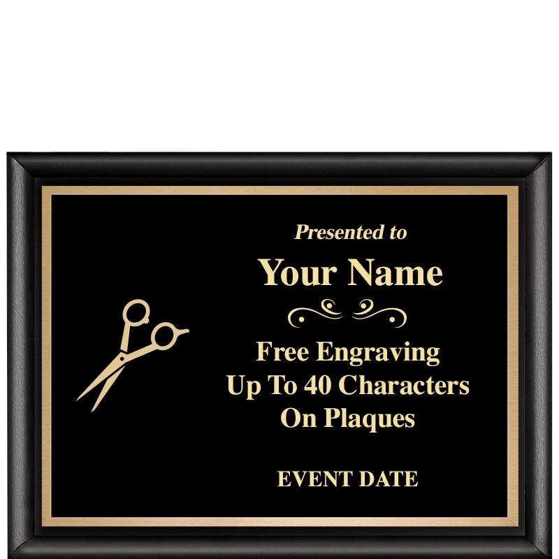 8X6 CLASSIC BLACK SHINY PLAQUE