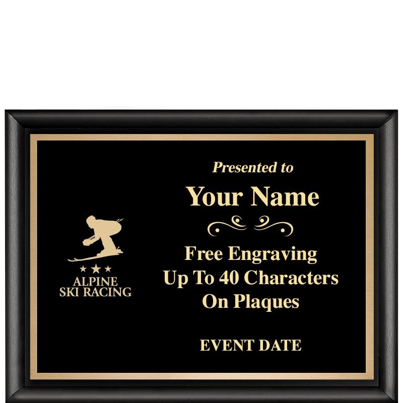 8X6 CLASSIC BLACK SHINY PLAQUE