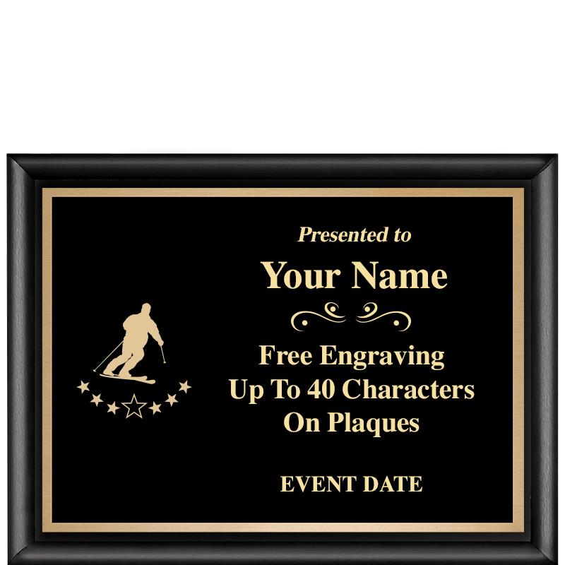 8X6 CLASSIC BLACK SHINY PLAQUE