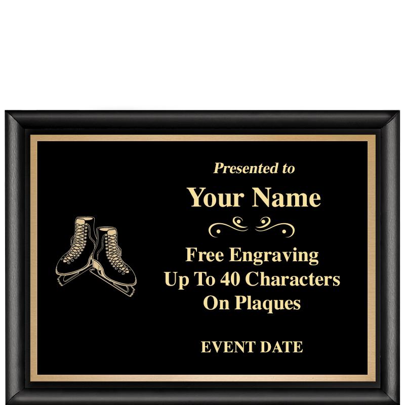 8X6 CLASSIC BLACK SHINY PLAQUE