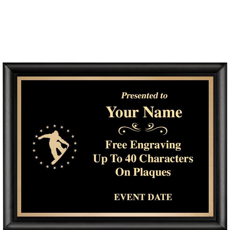 8X6 CLASSIC BLACK SHINY PLAQUE