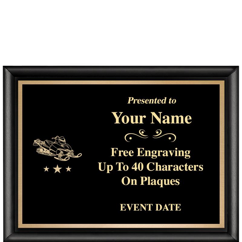 8X6 CLASSIC BLACK SHINY PLAQUE