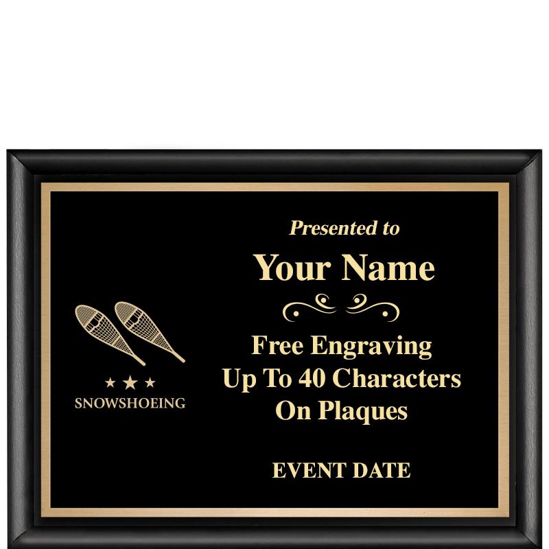 8X6 CLASSIC BLACK SHINY PLAQUE