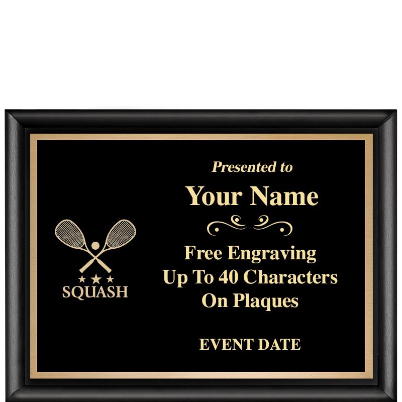 8X6 CLASSIC BLACK SHINY PLAQUE