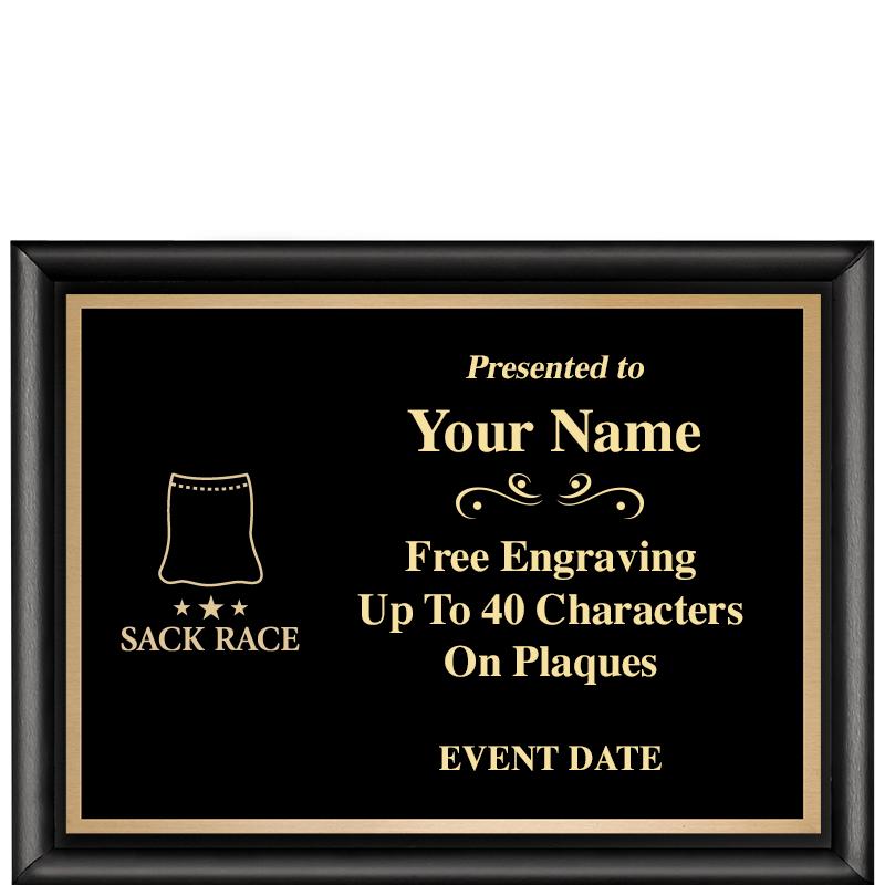 8X6 CLASSIC BLACK SHINY PLAQUE