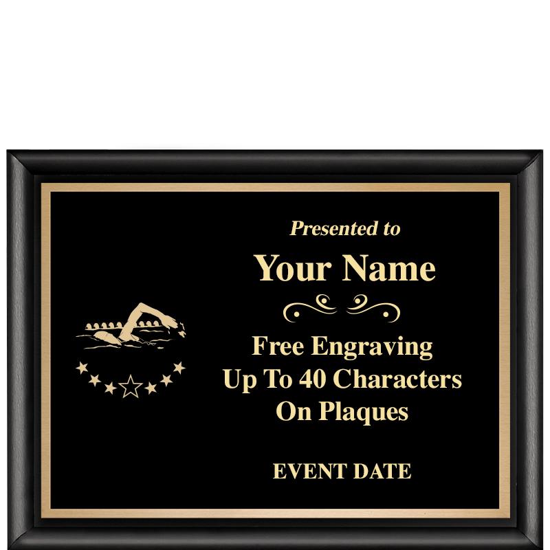 8X6 CLASSIC BLACK SHINY PLAQUE