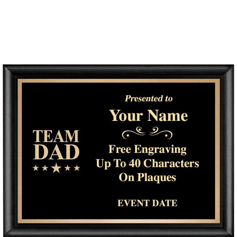 8X6 CLASSIC BLACK SHINY PLAQUE