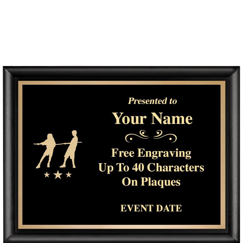 8X6 CLASSIC BLACK SHINY PLAQUE