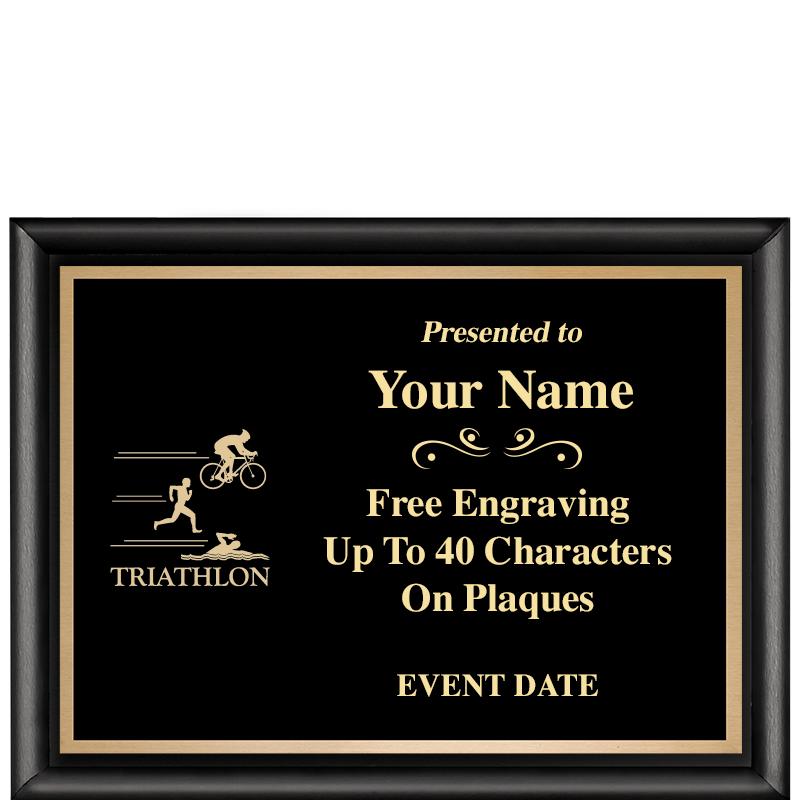 8X6 CLASSIC BLACK SHINY PLAQUE