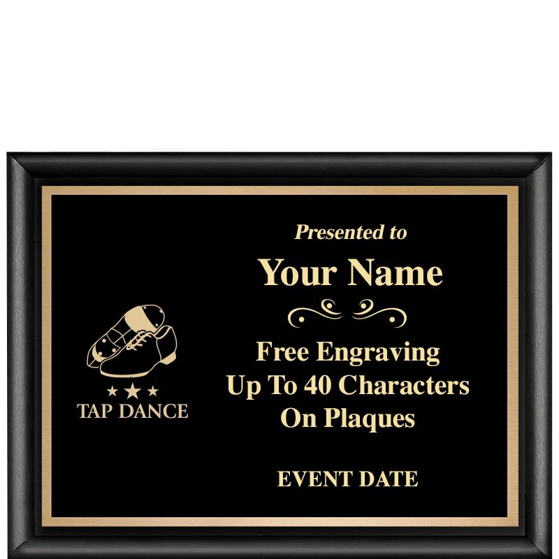 8X6 CLASSIC BLACK SHINY PLAQUE