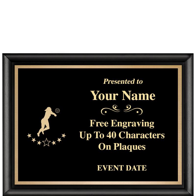 8X6 CLASSIC BLACK SHINY PLAQUE