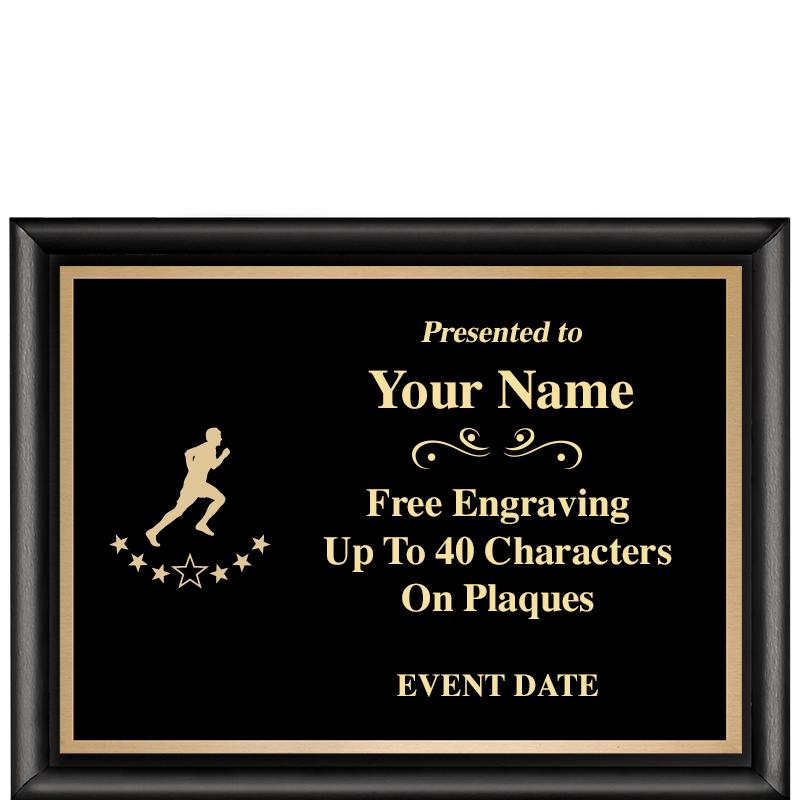 8X6 CLASSIC BLACK SHINY PLAQUE