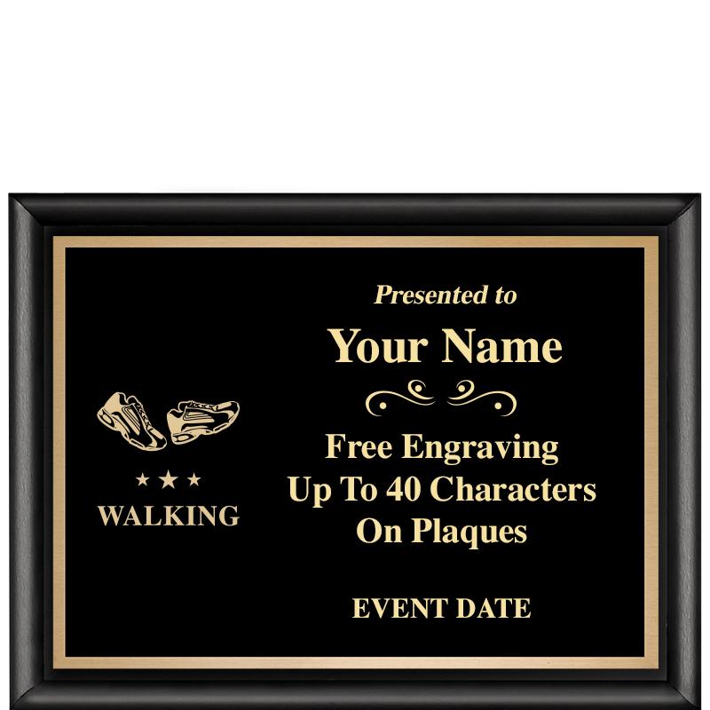 8X6 CLASSIC BLACK SHINY PLAQUE