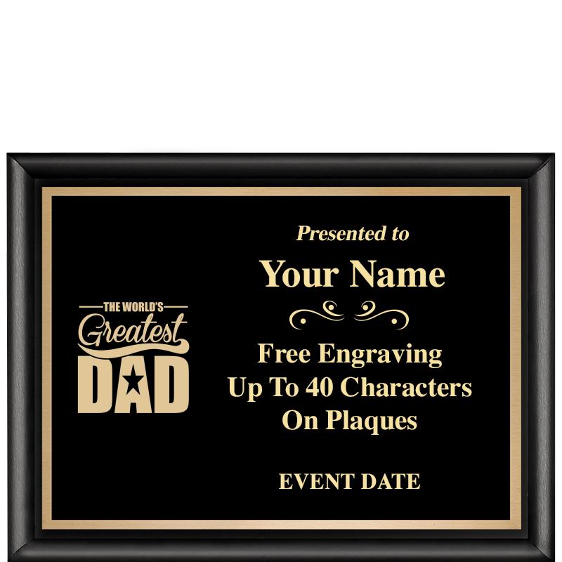 8X6 CLASSIC BLACK SHINY PLAQUE