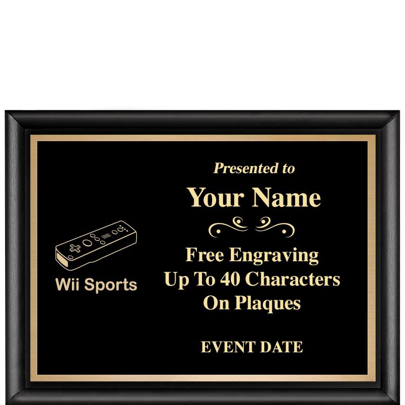 8X6 CLASSIC BLACK SHINY PLAQUE