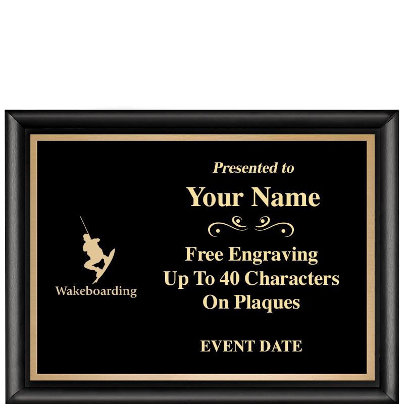 8X6 CLASSIC BLACK SHINY PLAQUE