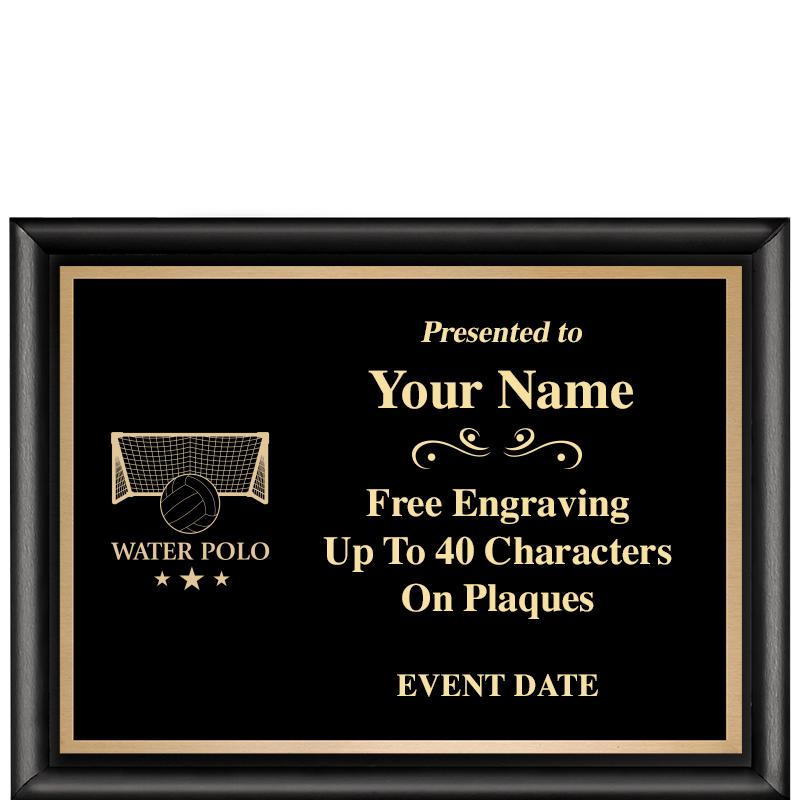 8X6 CLASSIC BLACK SHINY PLAQUE
