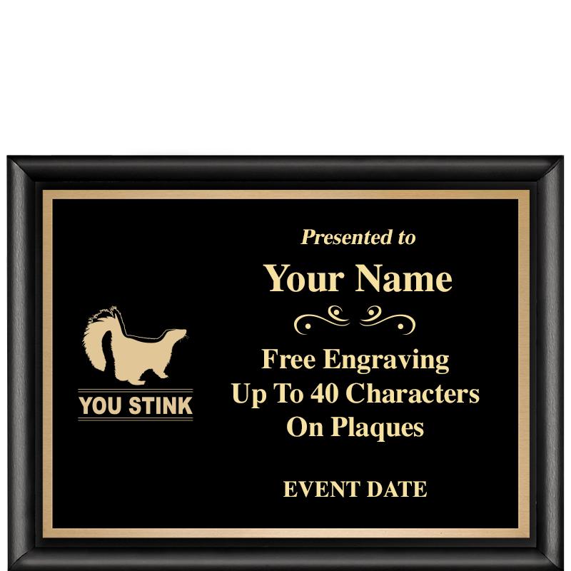 8X6 CLASSIC BLACK SHINY PLAQUE