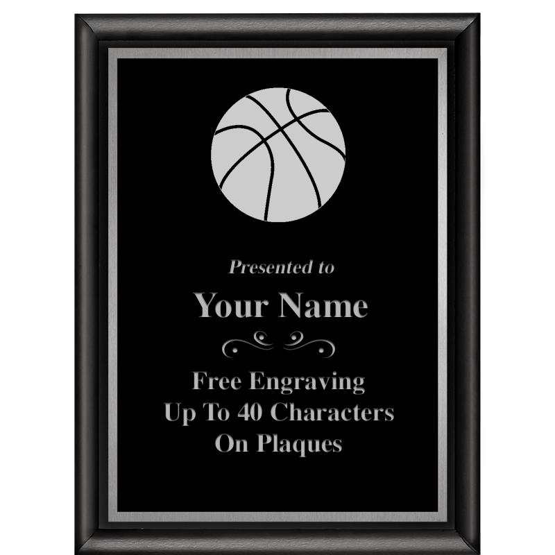 6"X8" CLASSIC BLK SHINY PLQ SV