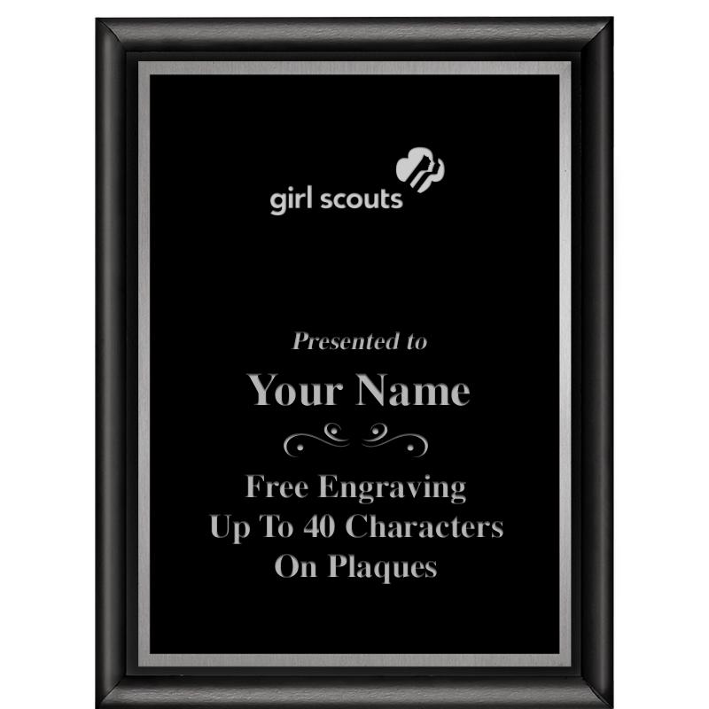 6"X8" CLASSIC BLK SHINY PLQ SV