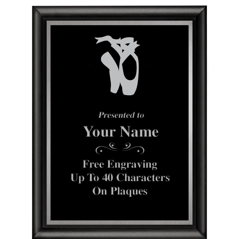 6"X8" CLASSIC BLK SHINY PLQ SV